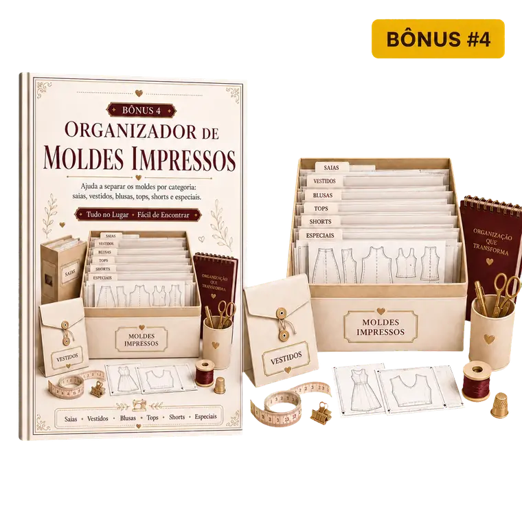 Imagem do b&ocirc;nus Organizador de Moldes Impressos